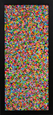 Original colorful abstract artwork by Pk at FISHSTKS.com exploring pattern, color, texture, and visual movement.